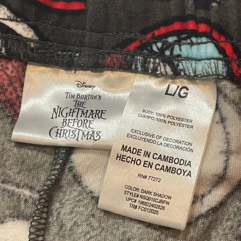 Nightmare Before Christmas themed pajama pants adults size Large - Picture 3 of 4